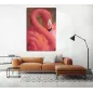 DRUK NA PŁÓTNIE Z APLIKACJAMI -A- FLAMINGO 80X3,8X120 cm